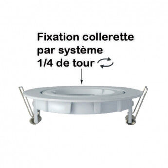 Support de spot fixation collerette par système 1 4 de tour MIIDEX