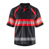 Polo de travail haute visibilité anti-UV 3338 - Noir/Rouge fluo image 0