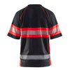 Polo de travail haute visibilité anti-UV 3338 - Noir/Rouge fluo image 1