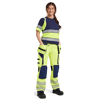 T-shirt de travail haute visibilité femme classe 1 3410 - Marine/Jaune image 1