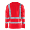 T-shirt de travail manches longues haute visibilité col V anti-UV 3381 - Rouge fluo image 1