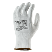 Lot de 10 paires de gants Manutention EUROLITE 13P100 polyester blanc end PU blanc image