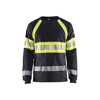 T-shirt de travail manches longues retardant flamme inhérent 3484 - Marine/Jaune fluo image 0