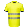 T-Shirt HV PW3 Jaune/Marine image 0