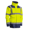 Parka de travail multicouches imperméable haute visibilité KANATA - Jaune Fluo / Bleu image 0