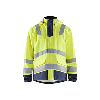 Veste retardant flamme pluie niveau 2 4313 - Jaune fluo/Marine image