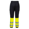 Jogging PW3 Haute-Visibilité Flexi classe 1 Noir/Jaune image 1