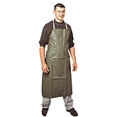 Lot de 50 - Tablier jetable doublen enduction PVC - Vert image