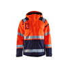 Veste de travail hardshell stretch 2D haute visibilité 4987 - Orange fluo/Noir image 0