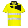 Polo haute visibilité PW2 M/C Jaune/Noir image 0
