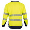 T-shirt de travail ML MAILLE HV CLARTE - MARINE/JAUNE FLUO image 0