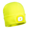 Bonnet lampes frontales LED rechargeable USB Beanie Jaune image 0