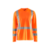 T-shirt de travail manches longues haute visibilité col V anti-UV anti-odeur 3383 - Orange fluo image 0