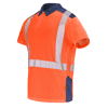 POLO MANCHES COURTES FLUO SAFE XP ORANGE FLUO/BLEU MARINE image 0