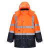 Parka Haute-Visibilité 7-en-1 Traffic Contrast Orange/Marine image 0