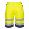 Short en poly-coton léger haute visibilité Jaune/Marine image 0