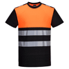 T-shirt PW3 haute visibilité classe 1 Noir/Orange image 0