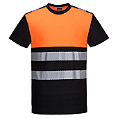 T-shirt PW3 haute visibilité classe 1 Noir/Orange image