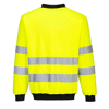 Sweat-shirt haute-visibilité à col rond PW2 Jaune/Noir image 1