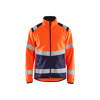 Veste de travail softshell haute visibilité 4877 - Orange fluo/Marine image 0
