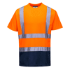 T-shirt bicolore Orange/Marine image 0