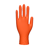 Boite de 100 gants jetables en vinyle poudré Orange image