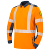 POLO HV MULTIRISQUES LAPILLI ORANGE FLUO/BLEU MARINE image 0