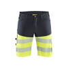 Short de travail haute visibilité stretch 1541 - Gris moyen/Jaune fluo image 0