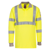 Polo manches longues FR antistatique et HiVis Jaune image 0