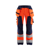 Pantalon de travail haute visibilité femme 7156 - Orange fluo/Marine image 0