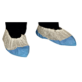 Lot de 20 - Surchaussures jetable SPP & Polyéthylène Blanc - Polypropylène + polyéthylène chloriné - Boîte de 50 image