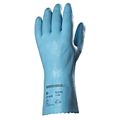Lot de 10 paires de gants EUROCHEM L5210 - Support en coton - Enduction en latex naturel bleu image