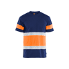 T-shirt de travail haute visibilité 3387 - Marine/Orange fluo image 0