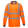 Polo coton majoritaire manches longues Orange image 0