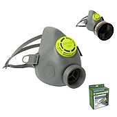 Demi-masque EURMASK DIN40 en Caoutchouc naturel mono filtre Ă pas de vis DIN40 image