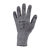(Lot de 12) Gants anti-coupure gris jauge 13 coupure C enduit PU gris image
