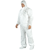 (Lot de 25) Combinaison jetable avec capuche SMS Blanc - SMS image
