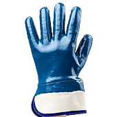 (Lot de 10) Gants Manutention nitrile bleu double enduct msécu - stand image