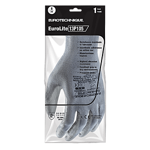 Gants Manutention EUROLITE 13P110 polyester noir end PU noir image