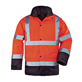 ROADWAY Parka multicouches 4 en 1 de pluie travail Orange FLuo image