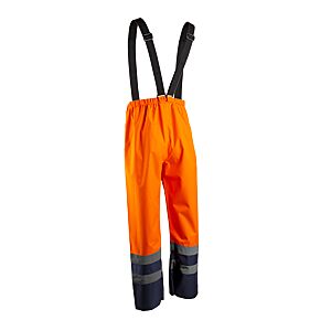 HYDRA Pantalon de pluie Ã  bretelle - Orange HV/Marine image