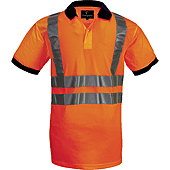 YARD Polo manches courtes de travail Orange FLuo image
