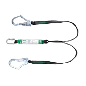 Longe double à absorbeur sangle avec 2 connecteurs acier ouverture 50mm LAURUS - EN355 image