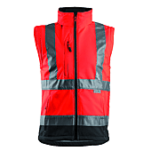 STATION Veste Softshell de travail Rouge FLuo image