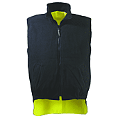 HI-WAY Gilet polaire de travail d'hiver sans manche Jaune FLuo image