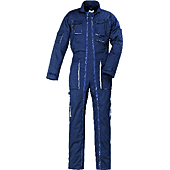 Combinaison 2 zips - NAVY - 60% CO/40% PES 245g/m2 - Marine/Gris image