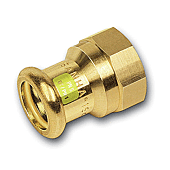 Raccord manchon intermédiaire en cuivre à sertir taraudé - SANHA-Press Gas série 11270g-F image