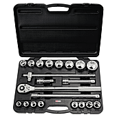 Coffret de douilles 6 pans métriques et accessoires 3/4'', 21 pièces image
