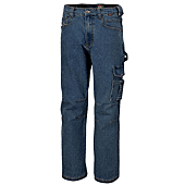 Pantalon jeans de travail élastifié - Bleu/jean image