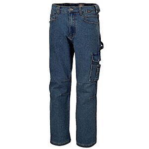 Pantalon jeans de travail Ã©lastifiÃ© - Bleu/jean image